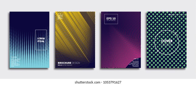 Vector cover designs. Future Poster template. Smartphone modern background set.