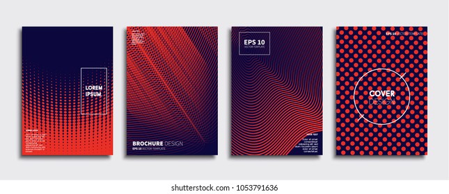 Vector cover designs. Future Poster template. Smartphone modern background set.