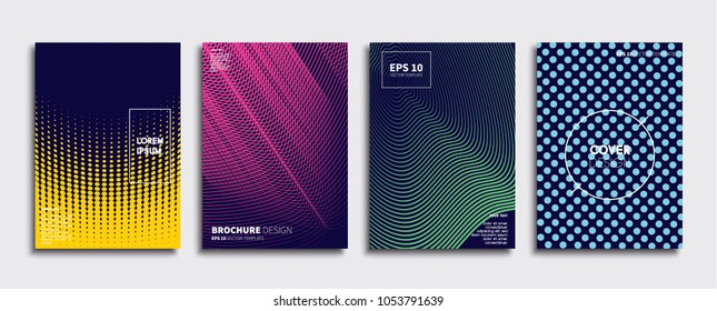 Vector cover designs. Future Poster template. Smartphone modern background set.