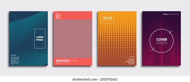 Vector cover designs. Future Poster template. Smartphone modern background set.