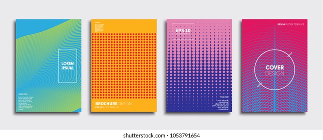 Vector cover designs. Future Poster template. Smartphone modern background set.