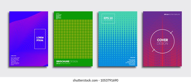 Vector cover designs. Future Poster template. Smartphone modern background set.
