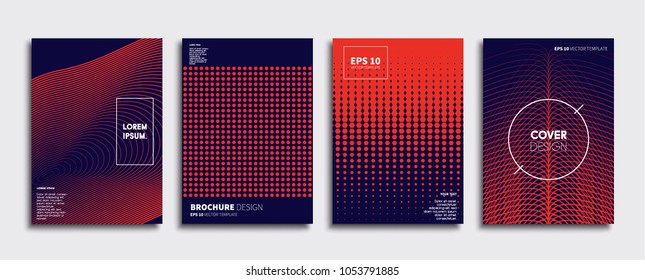 Vector cover designs. Future Poster template. Smartphone modern background set.