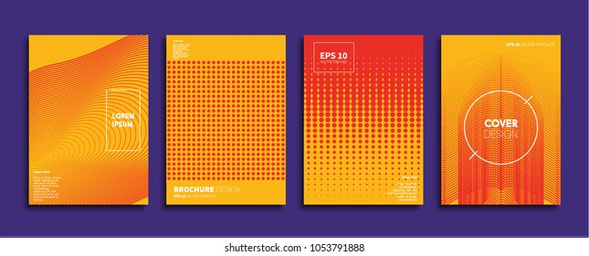 Vector cover designs. Future Poster template. Smartphone modern background set.