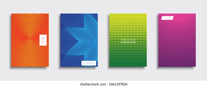 Vector cover designs. Future Poster template. Smartphone modern background set.