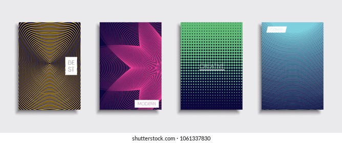 Vector cover designs. Future Poster template. Smartphone modern background set.