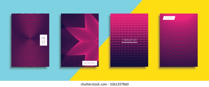 Vector cover designs. Future Poster template. Smartphone modern background set.