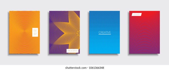 Vector cover designs. Future Poster template. Smartphone modern background set.