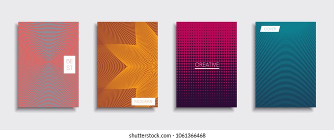 Vector cover designs. Future Poster template. Smartphone modern background set.