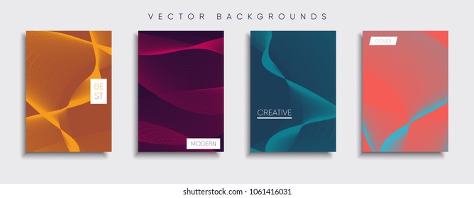 Vector cover designs. Future Poster template. Smartphone modern background set.