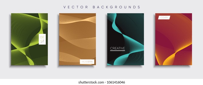 Vector cover designs. Future Poster template. Smartphone modern background set.