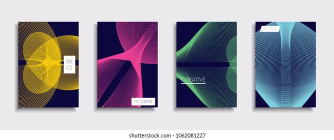 Vector cover designs. Future Poster template. Smartphone modern background set.