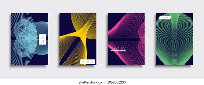 Vector cover designs. Future Poster template. Smartphone modern background set.