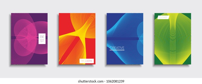 Vector cover designs. Future Poster template. Smartphone modern background set.