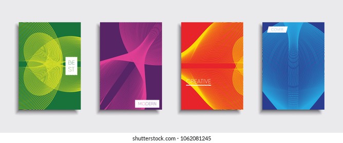 Vector cover designs. Future Poster template. Smartphone modern background set.