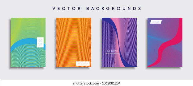 Vector cover designs. Future Poster template. Smartphone modern background set.
