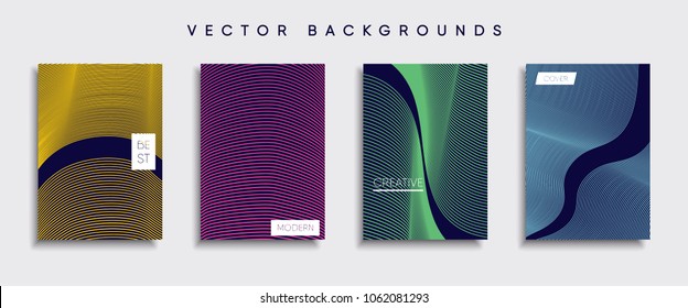 Vector cover designs. Future Poster template. Smartphone modern background set.