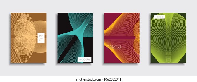 Vector cover designs. Future Poster template. Smartphone modern background set.