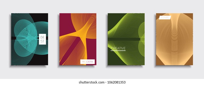 Vector cover designs. Future Poster template. Smartphone modern background set.
