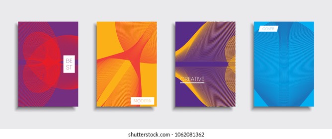 Vector cover designs. Future Poster template. Smartphone modern background set.