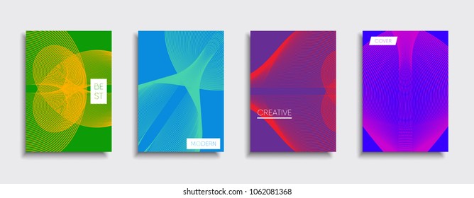 Vector cover designs. Future Poster template. Smartphone modern background set.