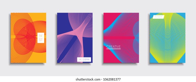 Vector cover designs. Future Poster template. Smartphone modern background set.