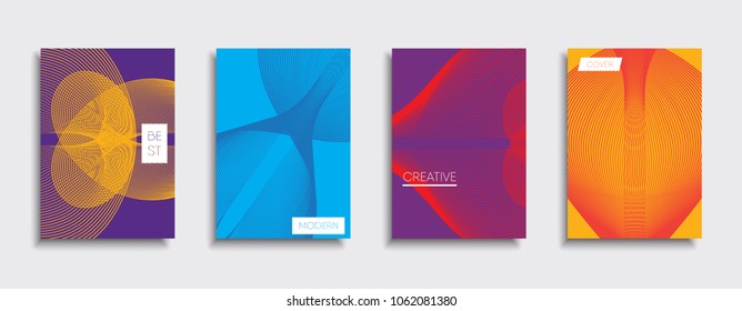 Vector cover designs. Future Poster template. Smartphone modern background set.