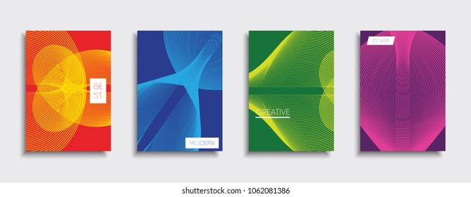 Vector cover designs. Future Poster template. Smartphone modern background set.