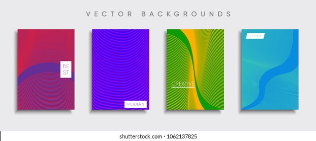 Vector cover designs. Future Poster template. Smartphone modern background set.