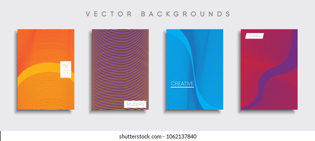 Vector cover designs. Future Poster template. Smartphone modern background set.