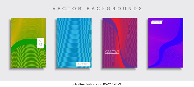Vector cover designs. Future Poster template. Smartphone modern background set.
