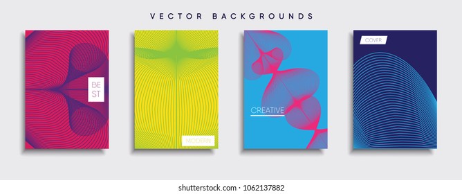 Vector cover designs. Future Poster template. Smartphone modern background set.