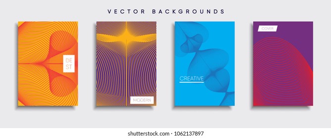 Vector cover designs. Future Poster template. Smartphone modern background set.