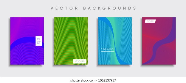 Vector cover designs. Future Poster template. Smartphone modern background set.