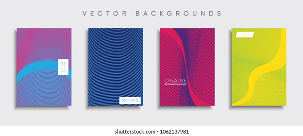 Vector cover designs. Future Poster template. Smartphone modern background set.