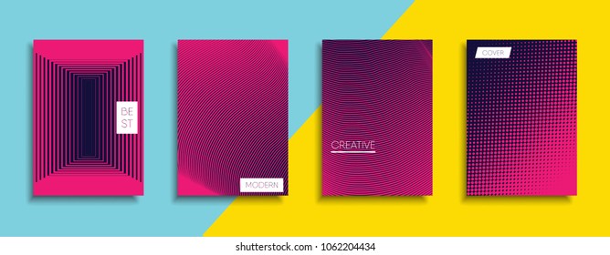 Vector cover designs. Future Poster template. Smartphone modern background set.