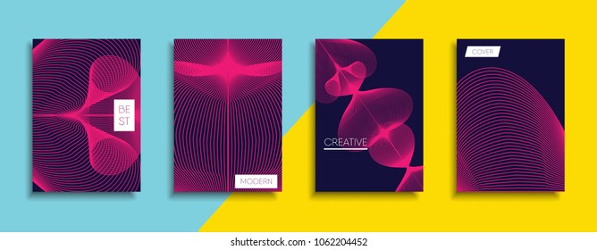 Vector cover designs. Future Poster template. Smartphone modern background set.