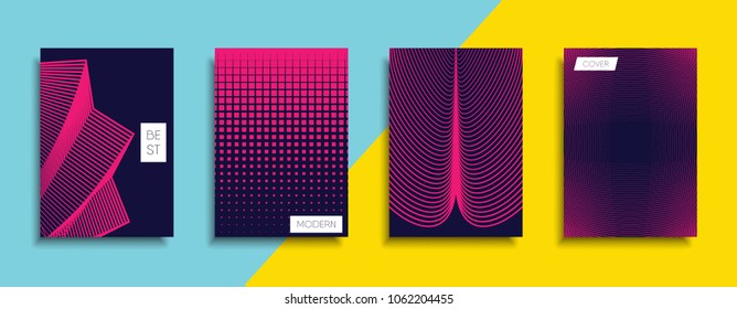 Vector cover designs. Future Poster template. Smartphone modern background set.