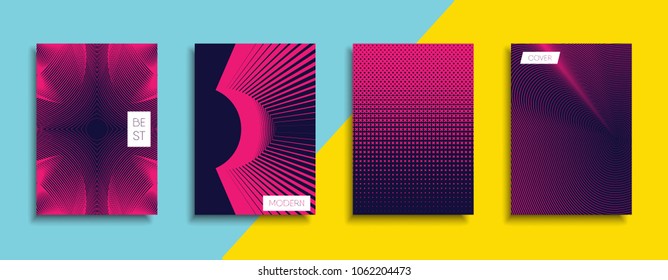 Vector cover designs. Future Poster template. Smartphone modern background set.
