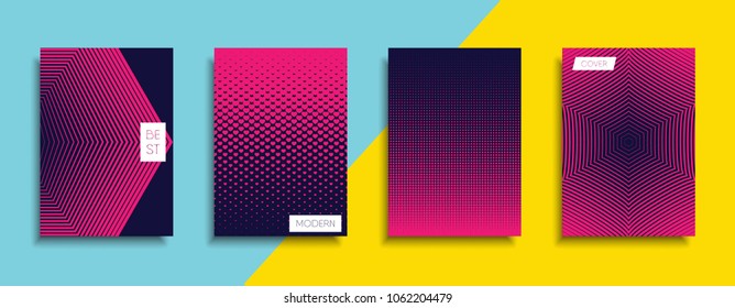 Vector cover designs. Future Poster template. Smartphone modern background set.