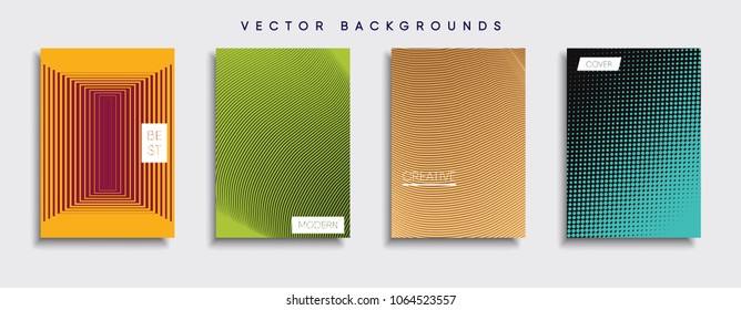 Vector cover designs. Future Poster template. Smartphone modern background set.