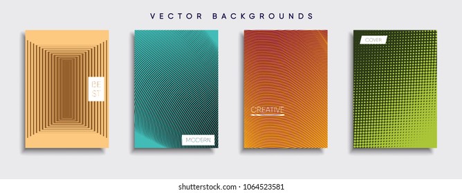 Vector cover designs. Future Poster template. Smartphone modern background set.