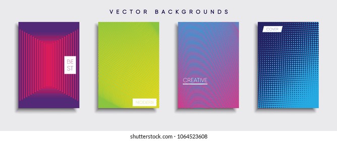 Vector cover designs. Future Poster template. Smartphone modern background set.