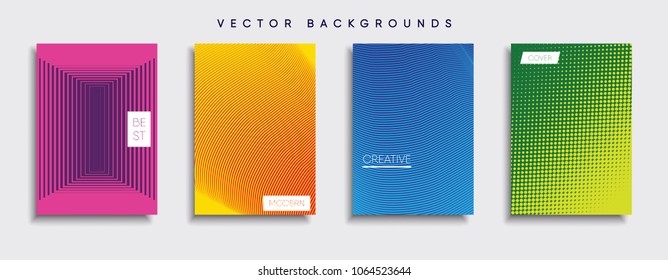 Vector cover designs. Future Poster template. Smartphone modern background set.
