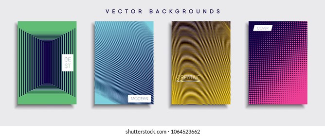 Vector cover designs. Future Poster template. Smartphone modern background set.