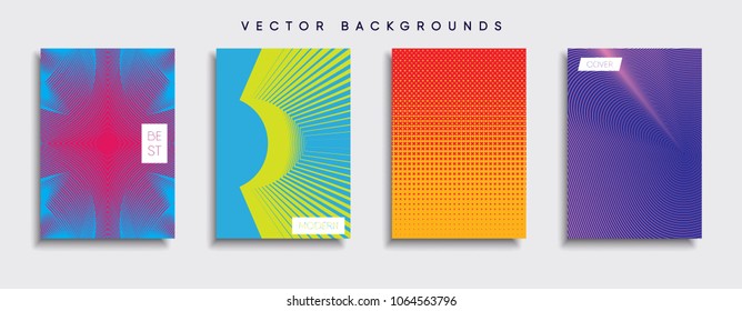 Vector cover designs. Future Poster template. Smartphone modern background set.