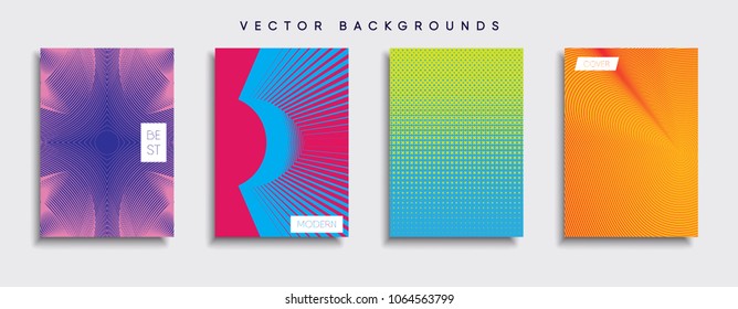 Vector cover designs. Future Poster template. Smartphone modern background set.