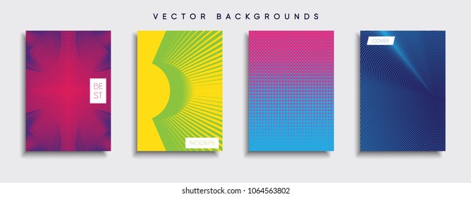 Vector cover designs. Future Poster template. Smartphone modern background set.