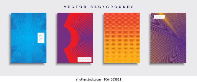 Vector cover designs. Future Poster template. Smartphone modern background set.