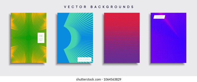 Vector cover designs. Future Poster template. Smartphone modern background set.